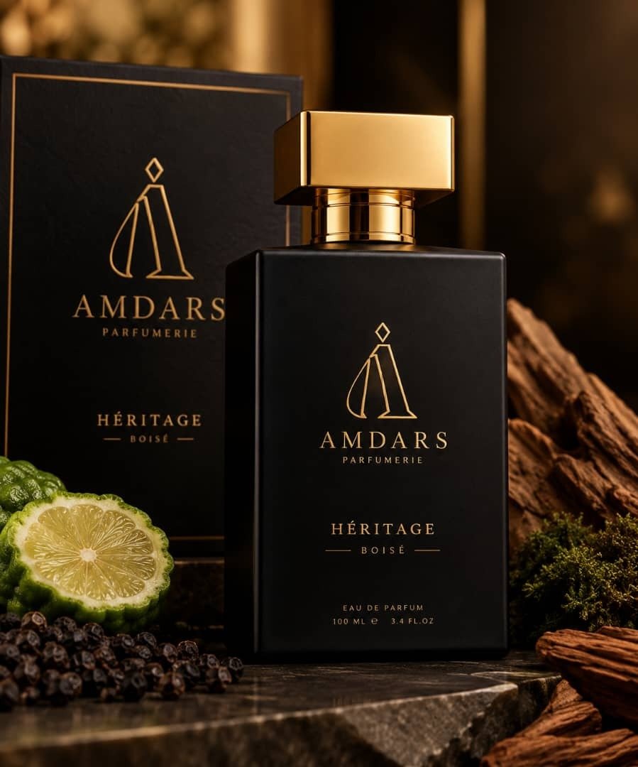 Parfum Héritage, boisé, Amdars