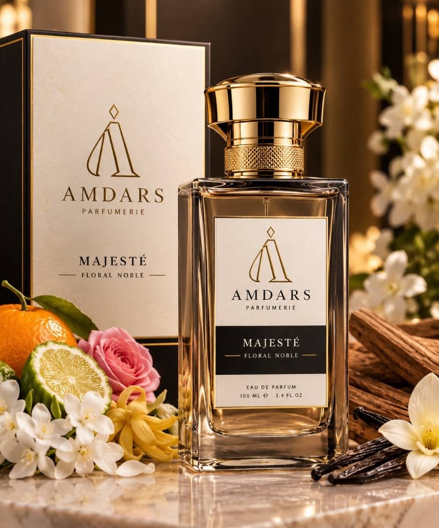 Parfum Majesté, floral noble, Amdars