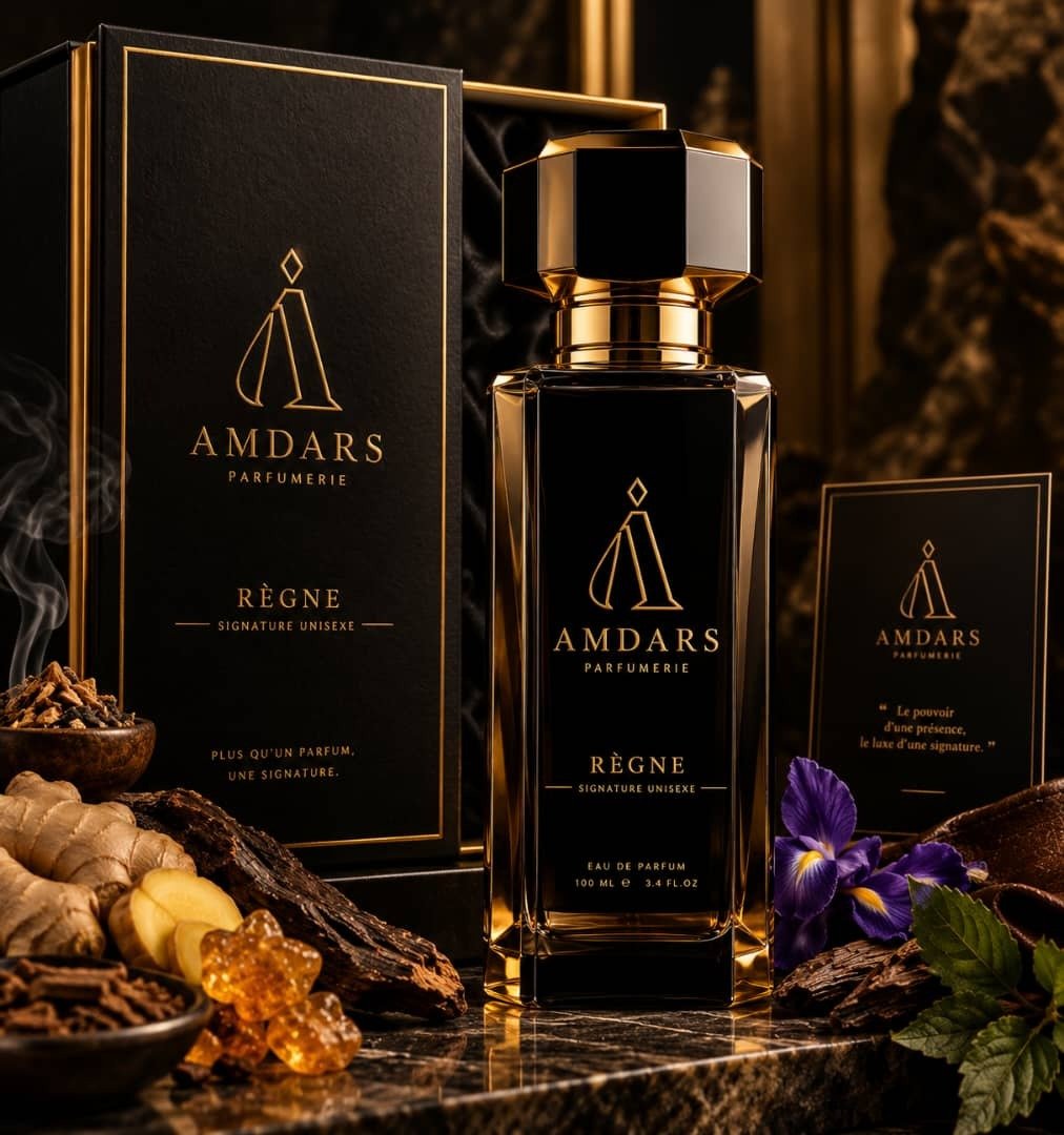 Parfum Règne, signature unisexe, Amdars